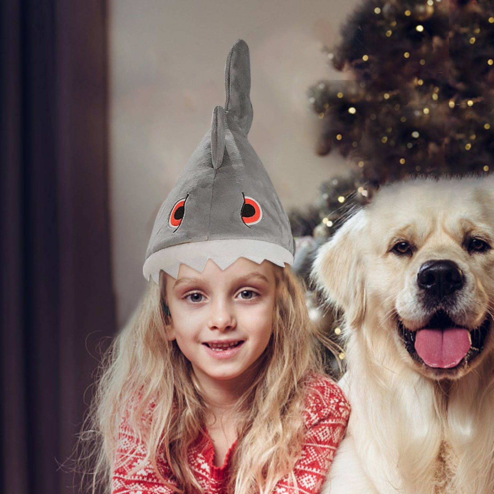 Moving Shark Hat Musical Funny Novelty Cap with Singing Motion Gag Gift Party Favor for Halloween Costume Party Birthday Celebration Family Gathering Home Decor Tabletop Decor Wall Decor Room Decor