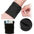 thumbnail image 6 of Wrist Wallet Pouch with Zipper,Bexikou 3 Pcs Wrist Wallet,Sport Absorb Sweat Wristbands,Zipper Pouch for Running, Hiking, Jogging, Travel,Wristband Sweatband for Keys, ID Cards, Cash, Napkins, 6 of 8