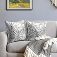 thumbnail image 3 of White Halloween Spiderweb Pillow Covers 18x18 Set of 2 Black Web Outdoor Decorative Throw Pillows Halloween Scary Themed Farmhouse Pillowcases Linen Cushion Case Decor for Home Sofa Couch Bed, 3 of 6