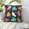 thumbnail image 6 of ZICANCN Abstract Colorful Coud Rain Doodle Throw Pillow Covers, Bed Couch Sofa Knit Decorative Pillow Covers for Living Room Farmhouse, 22"x22", 6 of 8
