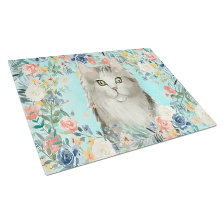 

Carolines Treasures CK3395LCB Ragamuffin Spring Flowers Glass Cutting Board Large 12H x 16W multicolor