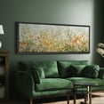 thumbnail image 3 of Large Framed Canvas Print Autumn Prairie Watercolor Canvas – Soft Neutral Wild Grass and Flowers Painting Wall Art Decorative Ready to Hang Painting for Living room Bedroom - 60"x20" Black Frame, 3 of 9