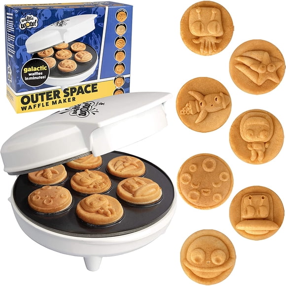 Out of This World Kid's Waffle Maker - Make 7 Galactic Pancake Astronauts, Moons, Stars & More in Minutes- Electric Non Stick Waffler- Fun Space Themed Science Iron- Must-Have Holiday or Anytime Gift