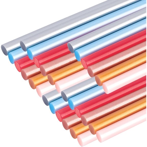30Pcs 6 Colors DIY Glue Sealing Wax Sticks for Glue Wax Seal Stamp Mixed Color 10x0.7cm 5pcs/color
