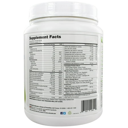 Vanilla shakeology nutrition label
