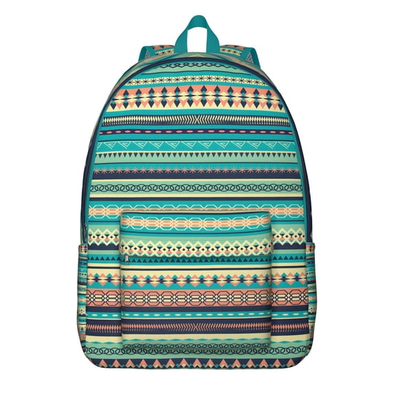 Boho Pattern Lightweight Laptop Backpack for Women, Tribal Ethnic Style with Large Capacity for School or Office