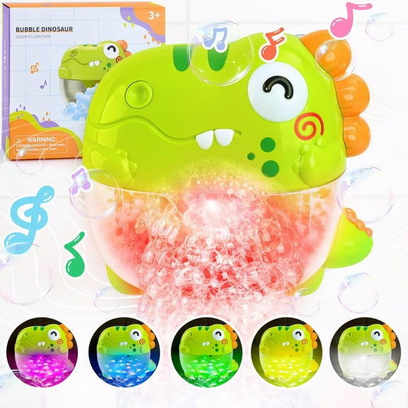 OMAKCOO Dinosaur Bathtub Bubble Machine Bath Toys for Kids Age 3 Year & Up