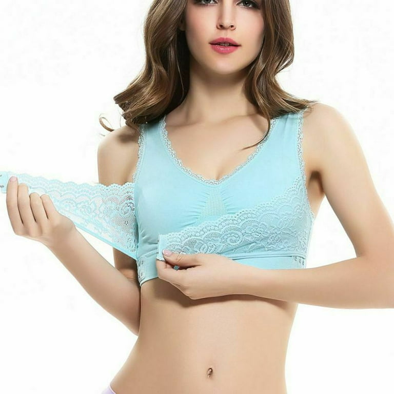 Bras for Sagging Breasts 3PCWoman's Embroidered Glossy Comfortable  Breathable Bra Underwear No Rims Seamless Bra on Clearance