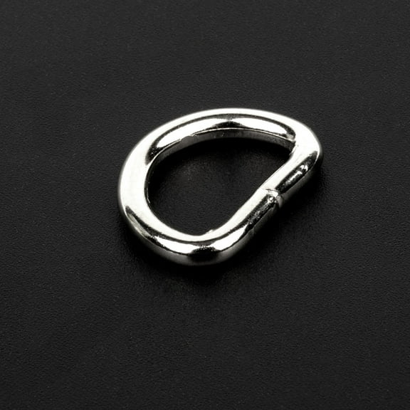 Country Brook Design® 15mm Nickel Plated Welded D-ring, 100 Pack