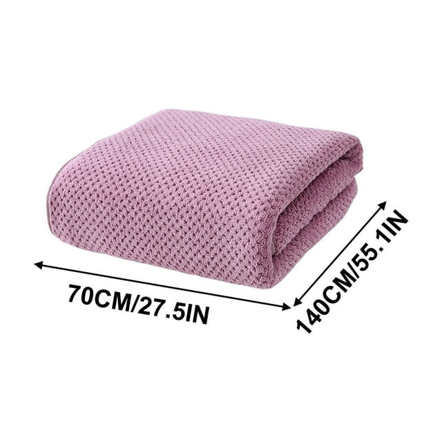 Solid Color Pineapple Reseau High Density Fleece Marginal Bath Towel Adult Solid Color Enlarged Bath Towel Thickened Marginal Towel 140x70cm