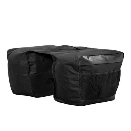 

Multifunctional Rear Shelf Frame Bag Saddle Bag Large Capacity Double Bag for Bike Mountain Bike (Black)