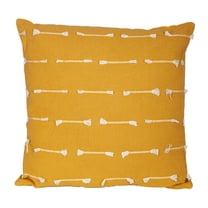 Parkland Collection Premium Yellow Cotton Pillow For Sofa And Bed