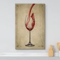 thumbnail image 2 of wall26 Canvas Print Wall Art Retro Vintage Red Wine Pour Glass Drinks & Cocktails Alcohol Digital Art Modern Art Decorative Bohemian Chic Kitchen/Food for Living Room, Bedroom, Office - 12"x18", 2 of 5