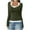 Army Green, variant on Women's Long Sleeve Patchwork Shirts Y2K Going Out Tops Halter Neck Slim Fitted T Shirts Trendy Streetwear