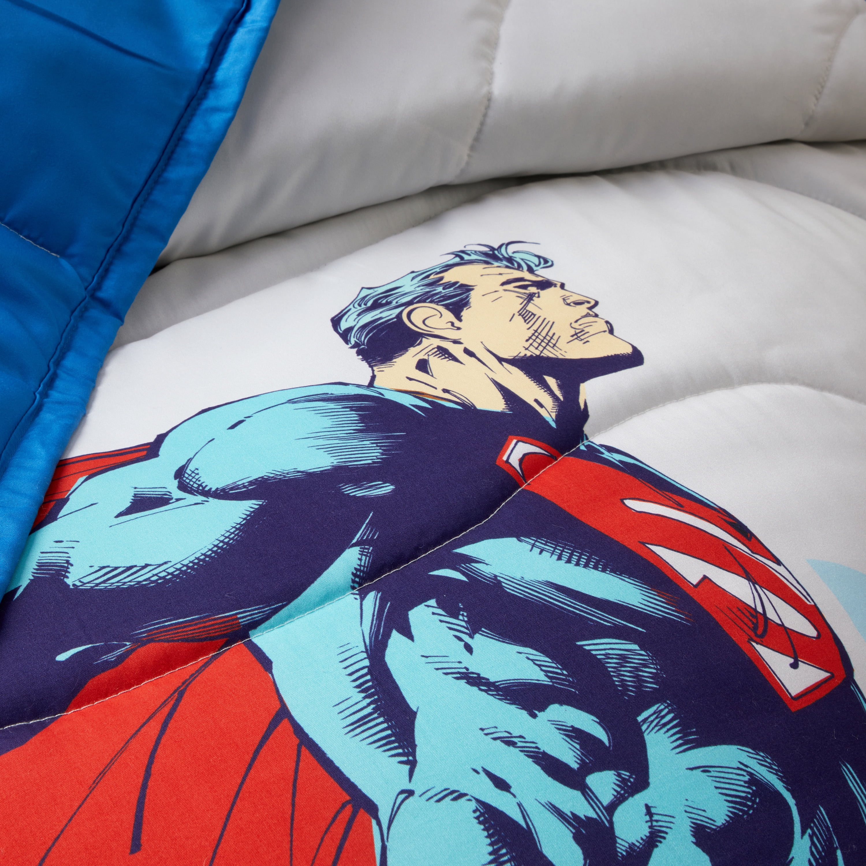 Superman Comic Style 3 Piece Quilt and Sham set, Queen