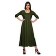 thumbnail image 1 of Moomaya Kurtis en Coton Uni pour Femmes Tenue de Fête Manches 3/4 Robe Mode pour Femmes, 1 of 5