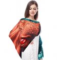 thumbnail image 4 of Fish Beautiful Translucent Chiffon Yarn Hair Scarf 180*73 (70.86*28.7in) - Light and Breathable Silk Wrap, 4 of 6