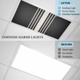 thumbnail image 4 of Black Beige Striped Fluorescent Light Covers, Modern Farmhouse Retro Lines Magnetic Light Covers for Ceiling Lights, Fluorescent Ceiling Shade Filters for Classroom Bedroom Office 4x2Ft x 1PCS, 4 of 8