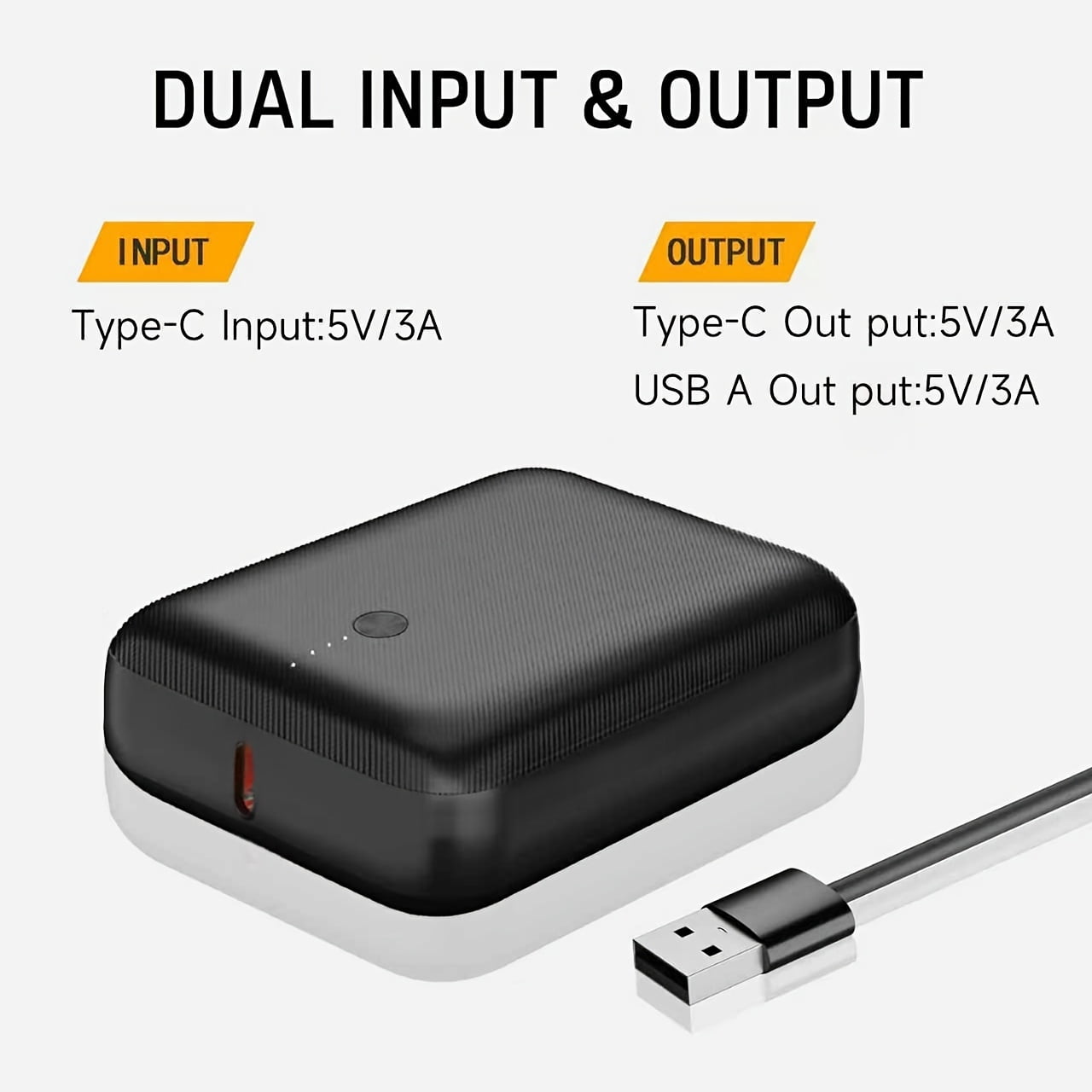 5V 3A Rechargeable Battery Pack For Heated Vest 10000mAh Battery, Power Bank Suitable For Smart Phone, Wireless Earphone, for smart Watch