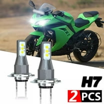 For Kawasaki KLR650 2008-2018 H7 Motorcycle LED Headlight Bulbs 6000K Crystal White 2x