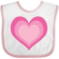 thumbnail image 3 of Inktastic Pink Valentine Heart Girls Baby Bib, 3 of 4