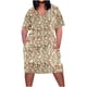 thumbnail image 1 of Vestido Corto de Verano Moda Grande Impresión de Manga Corta Cuello en V Bolsillo Mini Vestido para Casual Y Diario, 1 of 4