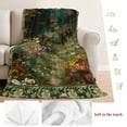 thumbnail image 5 of Forest Blanket Soft Cozy Warm Throw Blanket for Couch, Plush Fuzzy Flannel Fleece Blankets for Sofa, Spring Oil Painting Country Cabin Trees Flower Bed Blankets Lightweight Gifts for Women, 40"x50", 5 of 9