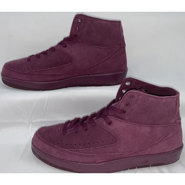 Ni - ke Ni - ke Retro Air Jordan 2 II Decon Bordeaux Men’s Size 8 Suede DS RARE