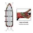 thumbnail image 4 of Renewold Merry Christmas Red Ironing Board Cover with Stretchable Edge Universal Fit Soft Polyester Spandex Fabric Iron Board Cover for Christmas Decor, 55" x 16", 4 of 5