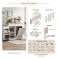 thumbnail image 4 of AHB 13 Gallon Single Tilt Out Trash Cabinet with Shelf, Kitchen Trash Can Storage Organizer, 39.38"L x 14"W x 38.3"H, White, 4 of 8