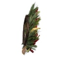 thumbnail image 3 of Kurt S. Adler 24 in. Unlit Gold & Red Poinsettia Wreath, 3 of 6