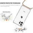 thumbnail image 5 of Crossbody Case for iPhone 12 Pro Max,Phone Case for iPhone 12 Pro Max [ with Adjustable Lanyard ] Clear Soft Thin Slim TPU Shockproof Protective Cover Cases 6.7 inch - Beige, 5 of 13