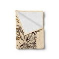 thumbnail image 2 of Zodiac Aries Soft Flannel Fleece Throw Blanket, Abstract Astrological Wild Animal in Hand Drawn Style, Cozy Plush for Indoor and Outdoor Use, 50" x 60", Brown Earth Yellow, by Ambesonne, 2 of 5