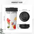 thumbnail image 3 of Uemuo Summer Gnome Print Carry Insulated Coffee Mug, Travel Mug with Hidden Handle, Insulated Coffee Flask, Leak-proof Travel Mug Insulated Mug for Office, 3 of 8