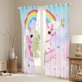 thumbnail image 3 of Erosebridal Cute Axolotl Curtains for Living Room,Multicolor Rainbow Blackout Curtains Set of 2(42x63),Galaxy Starry Clouds Curtains and Drapes(42x63) For Girls,Ultra Soft Bedroom Decorative, 3 of 6