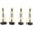 Yellow+Black + Plastic+1, variant on YONGKANG 4 Pack Traffic Delineator Post Cones with Fillable Base Adjustable Plastic Safety Barrier with 5Ft Plastic Chain for Outdoor and Indoor Crowd Control