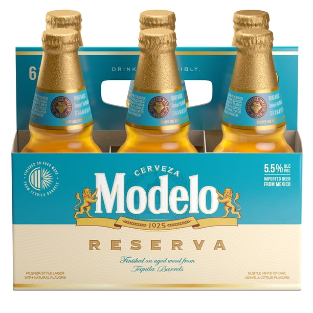 Modelo Reserva Tequila Barrel Mexican Lager Beer, 6 pk 12 fl oz Bottles