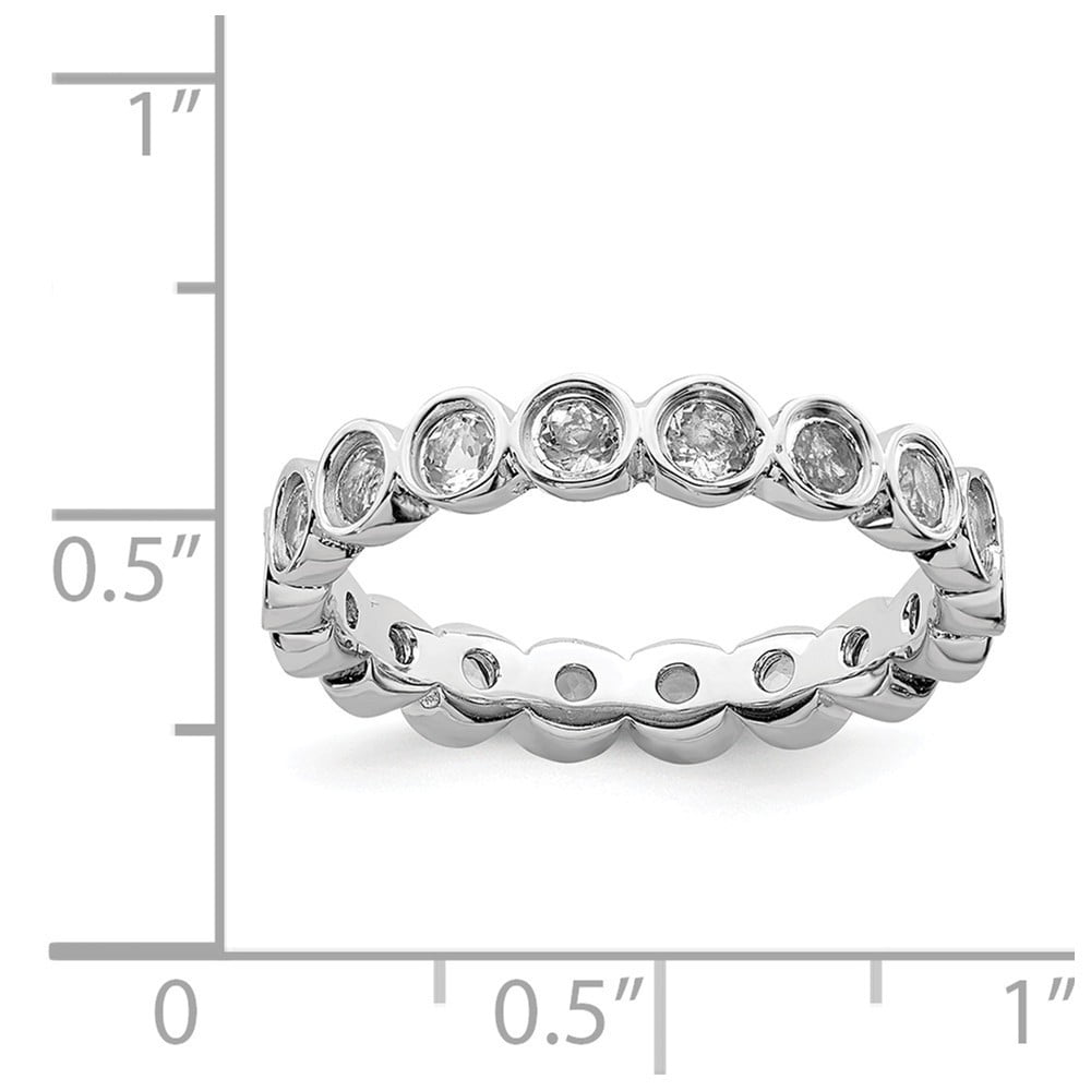 5 Sterling Silver Sterling Silver Stackable Expressions White Topaz Ring Size 5 Sterling Silver Sterling Silver Stackable Expressions White Topaz Ring Size
