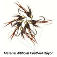 thumbnail image 3 of 6/12pcs of Brass Copper Bead Head Fast-Sinking Nymph Scud Flies for Carp, Walleye, Trout, And Bass Fishing Lures Made from Artificial Feather And Rayon., 3 of 9