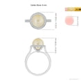 thumbnail image 4 of ANGARA Golden South Sea Cultured Pearl Halo Ring with Milgrain in 14K White Gold for Women | June Birthstone, Birthday, Anniversary, Jewelry Gift for Women | Pearl Ring, 4 of 8