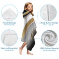 thumbnail image 7 of Black White Gold Marble Wave Dot Pattern Hooded Bath Towel，60"x35" for Ages 3 To 12 Kids, Quick Dry Lightweight Soft Microfiber Hood Beach Towel Cover Up for Kids, 7 of 7