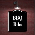 thumbnail image 2 of BBQ Ribs BLACK Aluminum Composite Sign 15''x18'', 2 of 9