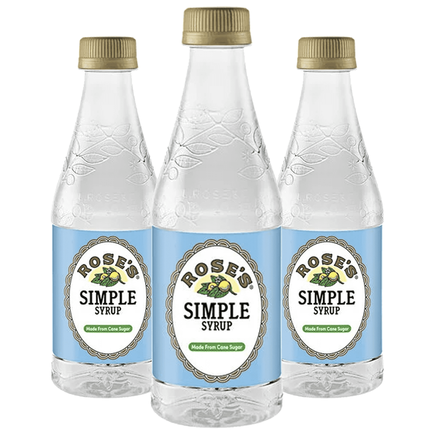 Rose’s Simple Syrup 3 Pack 12 OZ Bottle | Perfect for Cocktails Beverages and Mixers