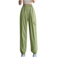 thumbnail image 2 of Ndbuld Womens Cargo Pants with Pockets Spring and Summer Casual Pocket Workwear Pants Casual Long Pants Leggings Great Gifts for Less,S,Green, 2 of 3