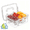 White, variant on Versatile Snackle Box Container, Chilled Serving Tray with Handle, Chilled Condiment Server with 3 Separate Containers, Fruit Platter Tray for Parties, Road Travel, Fruit, Veggies and Snacks