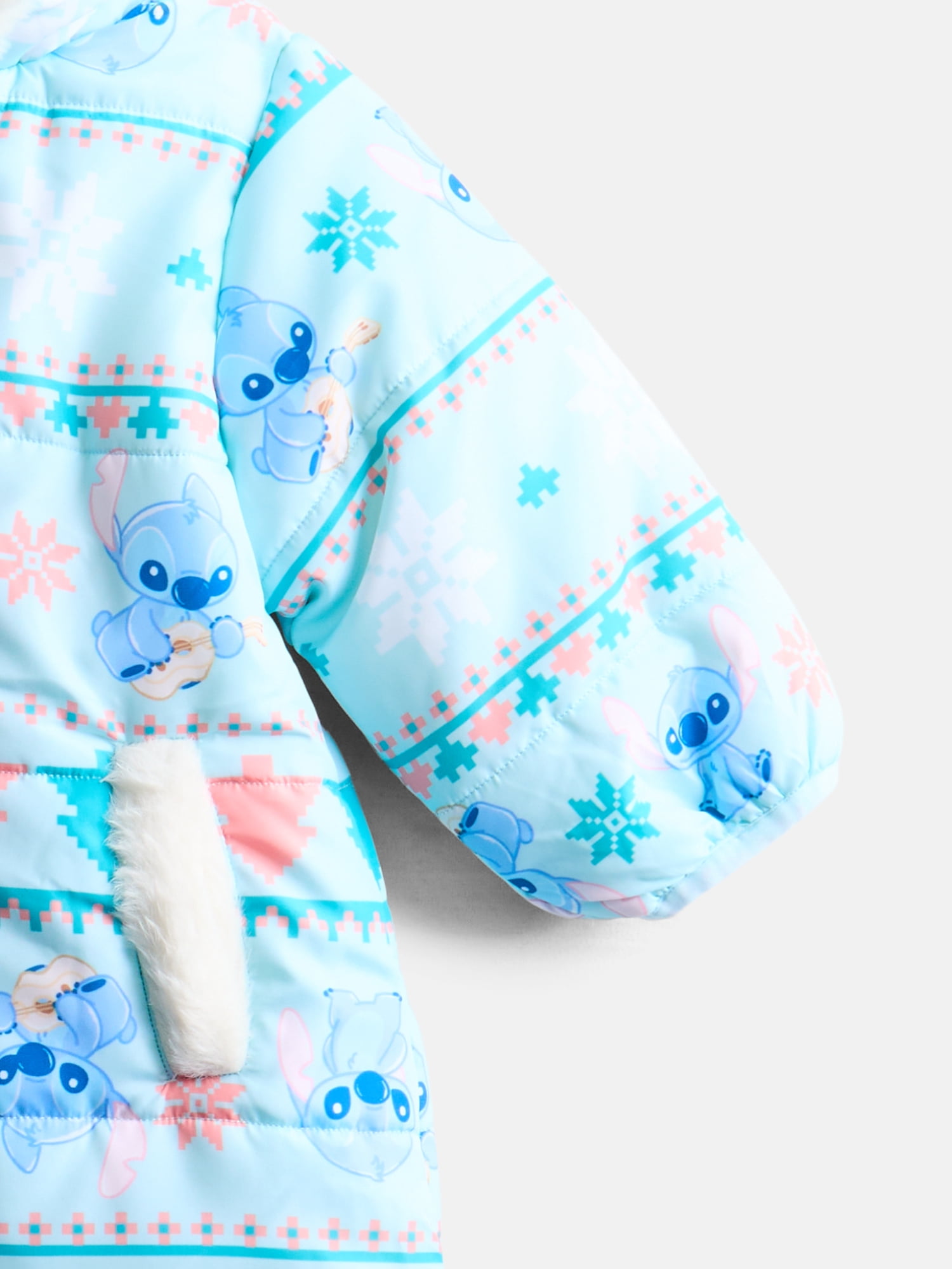 Disney Stitch Baby Boys Printed Pram with Hood, Size 0/3M-6/9M