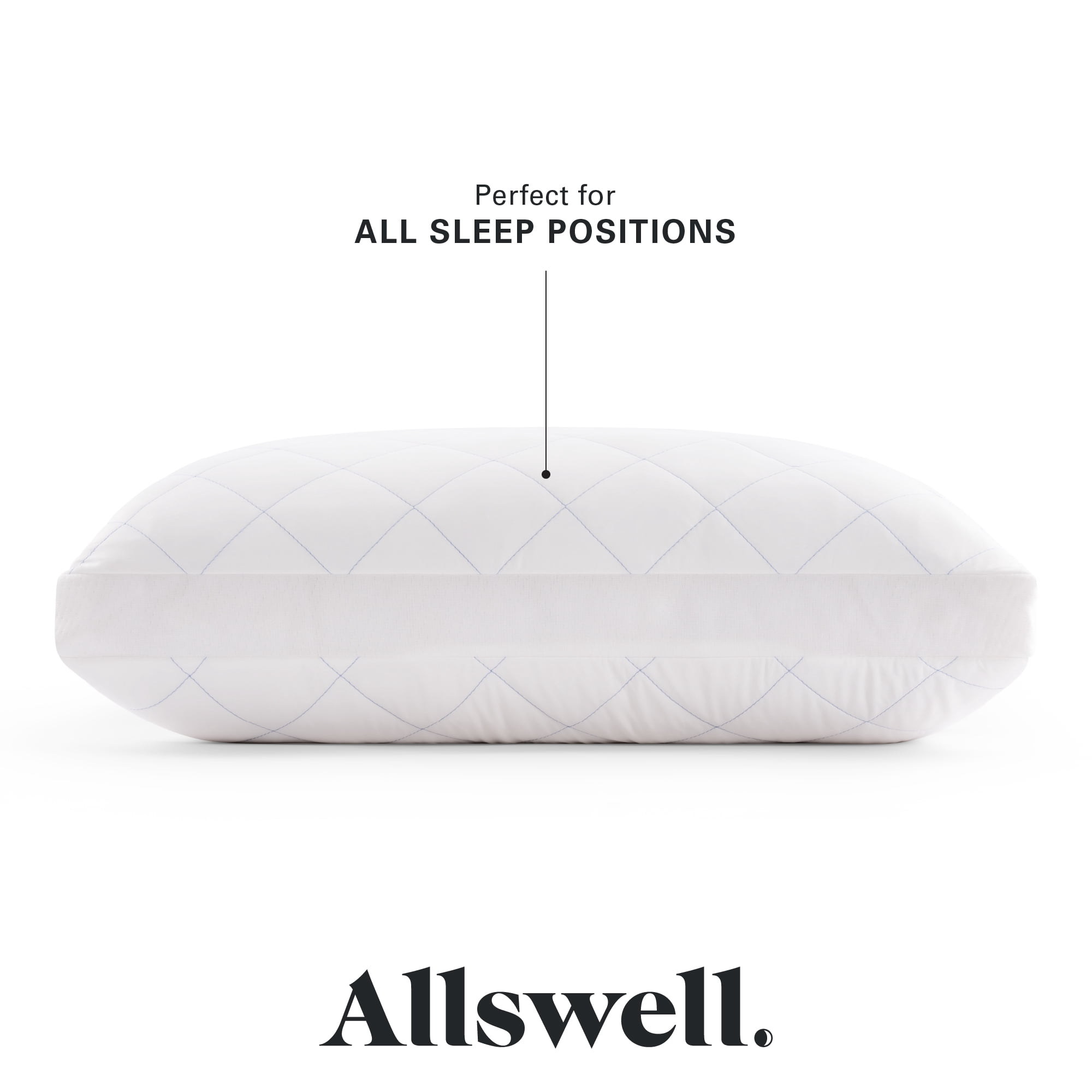 Allswell Cool Lux Bed Pillow with Cooling Cover, Standard/Queen, 2 Pack