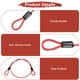 thumbnail image 4 of Cable de Seguridad Uxcell con Asas [2Pcs] - 1.64ft / 19.7 Pulgadas Cable de Seguridad para Candado de Equipaje de Acero Inoxidable para Bicicletas y Equipaje - [Rojo], 4 of 6