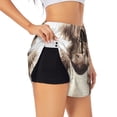 thumbnail image 3 of Lsque Relaxed Cute Cow Reading Printed Women's Running Shorts with Liner Pockets,Elastic Quick Dry Workout Athletic Gym Yoga Shorts,Womens High Waist Shorts-XX-Large, 3 of 9