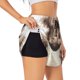 thumbnail image 1 of Balery Relaxed Cute Cow Reading Pantalones cortos deportivos para mujer con forro y dos bolsillos, elásticos, para entrenamiento, gimnasio, yoga-Small, 1 of 7